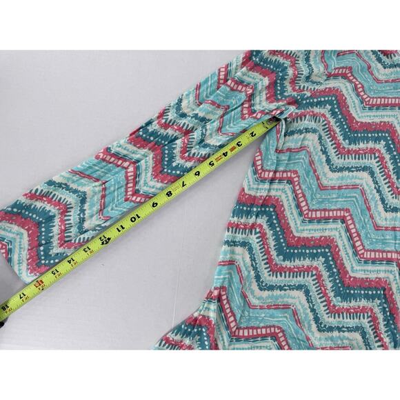 Shiela Rose Cardigan Sweater Sz L Chevron Colorful Artsy Fun Shawl Throw NWT - Picture 10 of 14